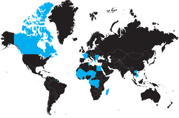 Francophonie Countries Permanent Members | French Speaking Countries on World Map