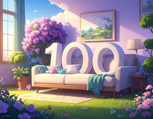 Cozy room celebration, 100