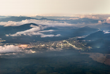 富士山七合目付近から見た富士吉田の街 / Fujiyoshida City viewed from near the 7th...