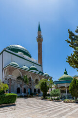 The Al Jazzar Mosque in Acre, Akko's old city on a sunny day.
