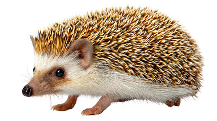 Obraz premium Spiky Wonder: A close-up image of an adorable hedgehog showcases its distinctive spiky coat, a captivating study of a fascinating creature.