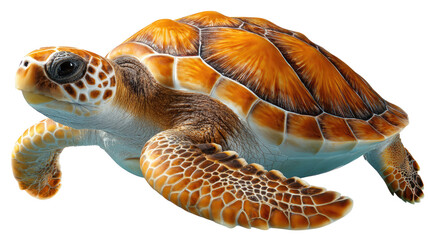Majestic Sea Turtle: A captivating photograph showcases a solitary sea turtle, its intricate shell patterns a masterpiece of nature, gliding effortlessly.