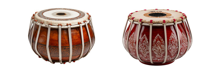  Set of a Tabla isolated on transparent background.