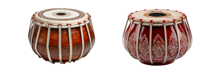  Set of a Tabla isolated on transparent background.