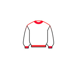 White crewneck sweatshirt illustration