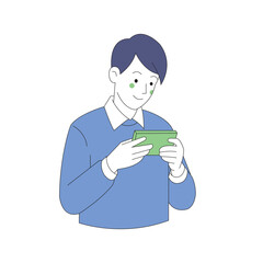 people with gadget 1 vector design illustration