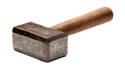 Classic Sledgehammer: A powerful sledgehammer with a robust steel head and sturdy wooden handle, designed for heavy-duty tasks, symbolizes strength and construction. 