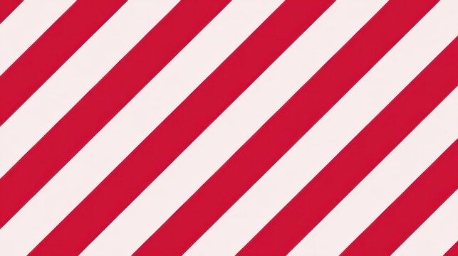 Diagonal red and white stripes creating vibrant, high contrast pattern, conveying dynamic energy through graphic geometric design ideal for modern visual compositions