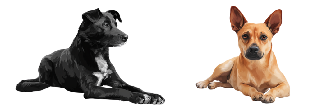 Set of a dog icon isolated on transparent background. - Powered by Adobe