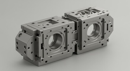 Obraz premium Precision Machined Metal Components for Industrial Applications.