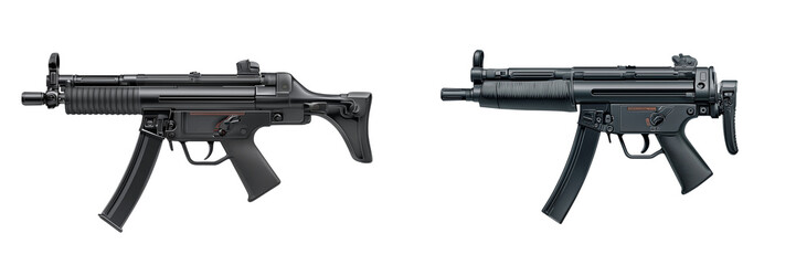 Set of a gun isolated on transparent background.