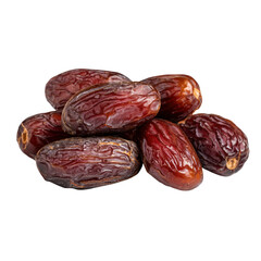 dates arranged naturally on transparent background