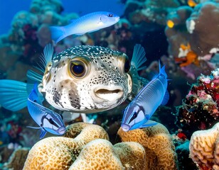 Colorful fish on coral reef (1)