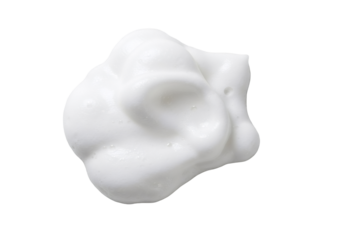 白い泡のクローズアップ画像 透明感のある黒い背景に浮かぶ 柔らかい泡状のテクスチャ 美容とスキンケアのコンセプト