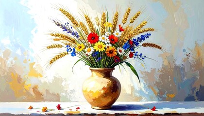 Vibrant floral still life