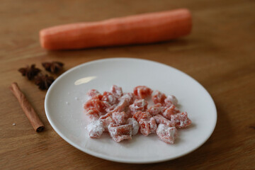 Candied carrots with spices