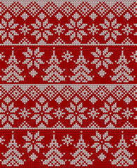 Seamless Knitted Christmas Pattern Background, Christmas Background