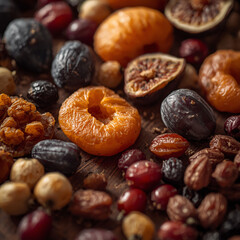 Assorted Dried Fruits Close-up