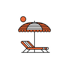 Beach Log Design Vector 