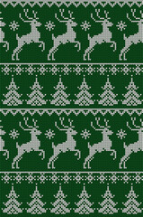 Seamless Knitted Christmas Pattern Background, Christmas Background