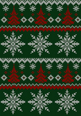 Seamless Knitted Christmas Pattern Background, Christmas Background