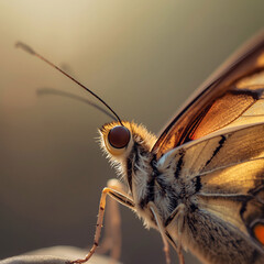 Profile view of a butterfly