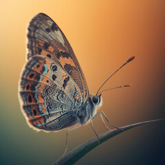Profile view of a butterfly