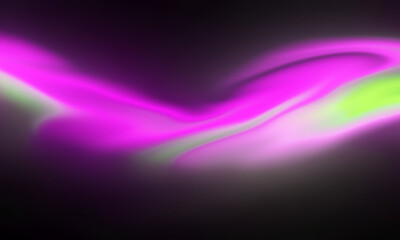 Vibrant Pink and Green Abstract Light Swirl Background.