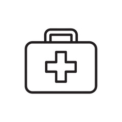 Obraz premium first aid box icon