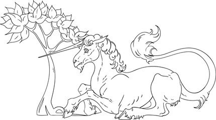 Unicorn Coloring Page