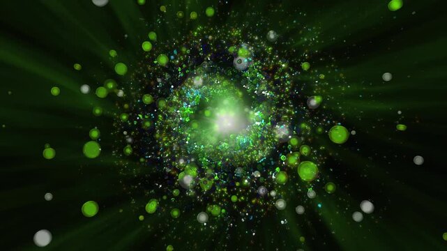 Fairytale illumination. Golden spiral fireworks of an illusory galaxy
