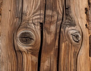 Close-up of weathered wood with knots