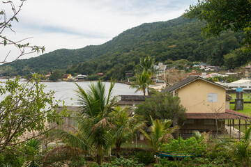 Florianopolis, Brazil - September 4th 2025: A view of Caieira da Barra do Sul, fishermen village in the South of Florianopolis island