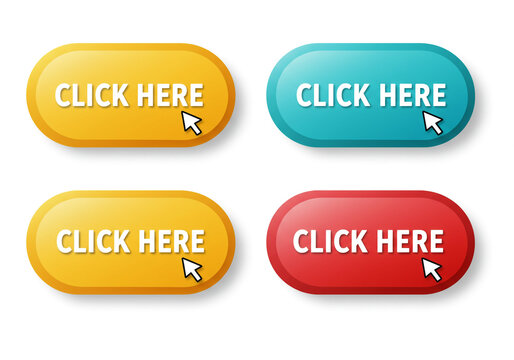 Colorful clickable buttons with 'Click Here' prompts, perfect for website design and marketing use - Powered by Adobe