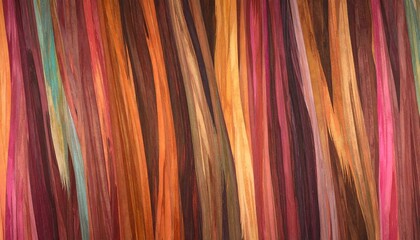 Abstract painting of vibrant vertical stripes