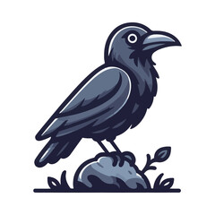 crow illustration design