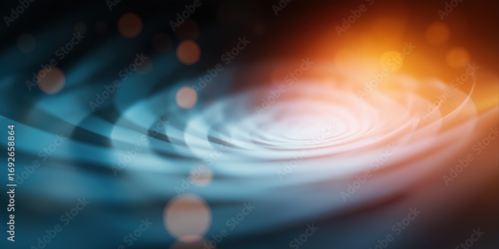 Poster abstract swirling patterns with ripples and warm light effects