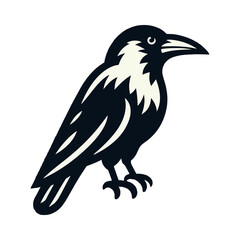 crow illustration design