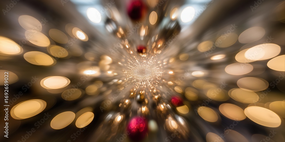 Poster vibrant bokeh pattern with warm light and blurred abstract circles