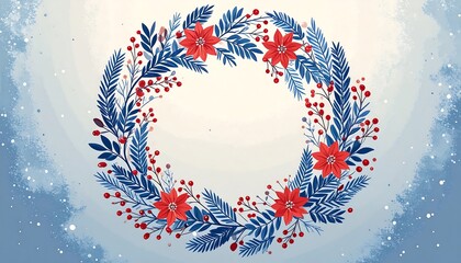 Winter wreath design