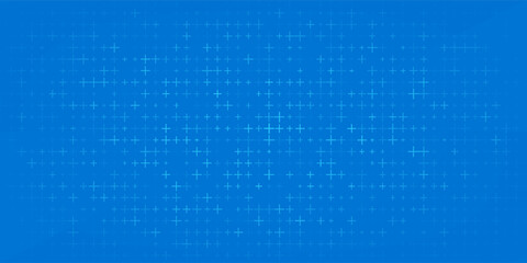Blue Mathematical Plus Symbols Pattern. Math Design Elements Background. Medical Tech Background. Vector Illustration.
