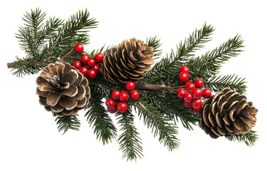 PNG Christmas tree branch christmas branches berries.