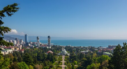 Fototapeta premium Cityscape coastal view