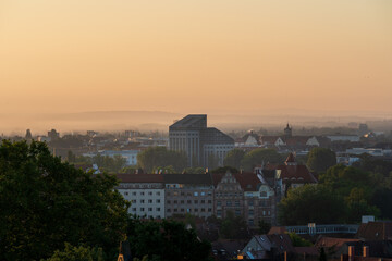 Naklejka premium sunset in the city