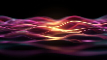 Vibrant Neon Wave Abstract Background for Digital Design