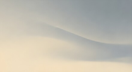 Soft abstract curved lines in pale blue and yellow tones suggest gentle waves or rolling terrain