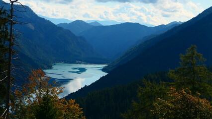 Blick auf den Weißensee, Weißensee in Kärnten