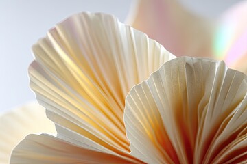 Close-up of folded paper petals