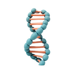Turquoise And Orange Render Of A Dna Helix On A Black Backdrop Science And Healthcare Theme Molecular Biology Genetic Code And Medical Research Design