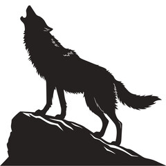 wolf black and white